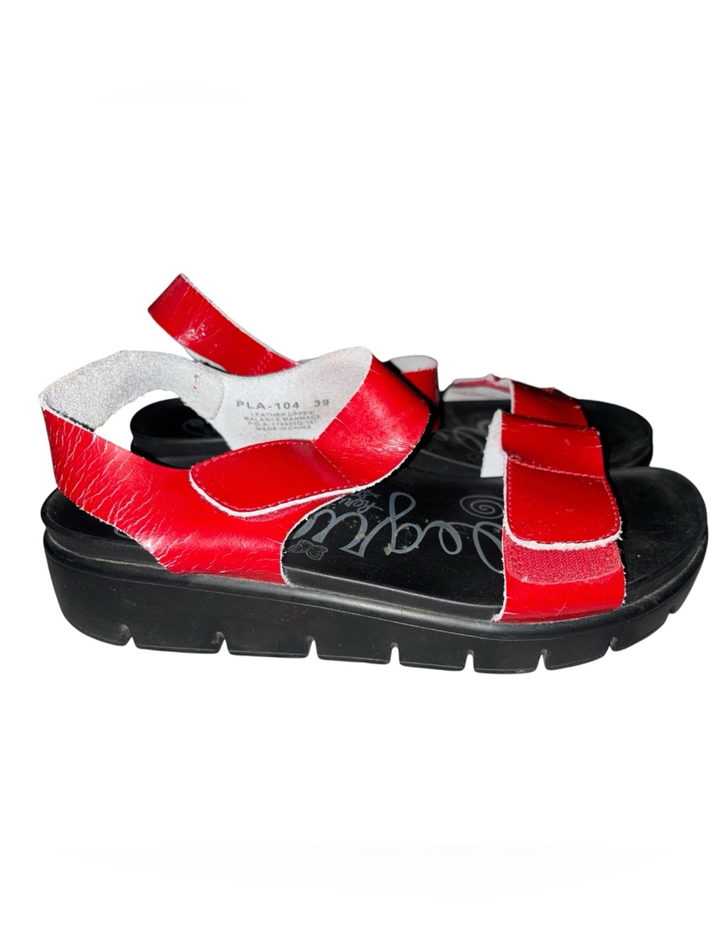 Alegria Red leather Sandals size 39/8.5-9